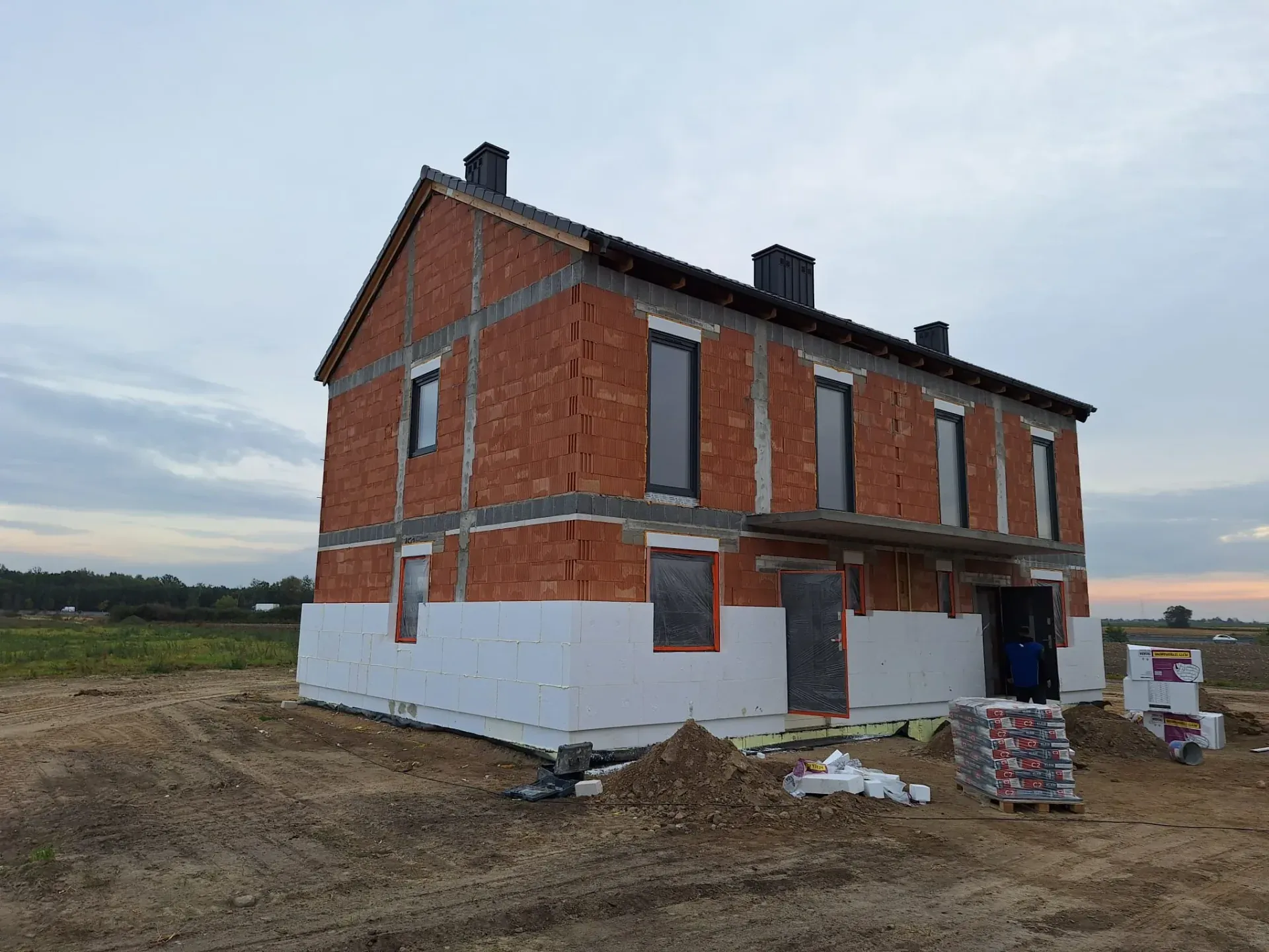 Budowa Osiedla nad Strugą – początek ocieplenia, październik 2024